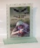 מגן הוקרה זכוכית מעוצב עם לוח חריטה ותבליט